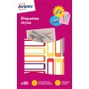 30 étiquettes stylos autocollantes jaune / orange RESMI30M