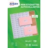 780 mini étiquettes blanc jet d'encre J8651-12
