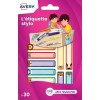 30 étiquettes stylos autocollantes motifs animaux RESMI30A