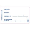 150 étiquettes solubles pour la traçabilité alimentaire ETISOLUB 70 x 40 mm