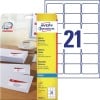 Etiquettes adresse J8160-10 Contenu: 210 Etiquettes / 10 Feuilles
