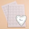 140 étiquettes Merci cœur autocollantes en planche - papier recyclé ISMERCI140F