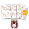 64 étiquettes confiture modèle couronne de fruit CONF64G