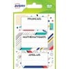 15 étiquettes matières scolaires motifs géométriques ECOL15G