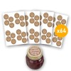 64 étiquettes confiture modèle fait maison couleur kraft CONF64K
