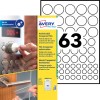 Stickers Ronds Antimicrobien  AM00CA4-10 Contenu: 630 Sticker / 10 Feuille