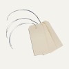 1000 étiquettes américaines 60x120 mm couleur crème + fils de fer 75-410