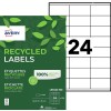 2400 étiquettes 100% recyclées LR3422-100 Contenu: 2.400 Etiquettes / 100 Feuille
