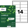 Etiquettes 100% recyclées LR7163-100 Contenu: 1.400 Etiquettes / 100 Feuilles