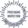 Pastilles "Prochaine Inspection" antieffraction VAL25NP Contenu: 48 Etiquettes / 4 Feuille