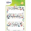 15 étiquettes matières scolaires motifs sports ECOL15S
