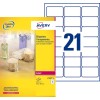 Etiquettes transparentes brillantes L7782-25 Contenu: 525 Etiquettes / 25 Feuilles