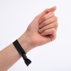 100 bracelets en tissu noir avec bague de serrage en plastique inviolable FABBK-100