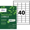 Etiquettes 100% recyclées LR7654-100 Contenu: 4.000 Etiquettes / 100 Feuille