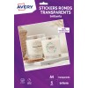 120 stickers transparents ronds 4cm decollables sans trace C9422CL-5