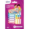 30 étiquettes stylos autocollantes motifs smileys RESMI30S