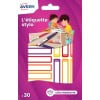 30 étiquettes stylos autocollantes jaune / orange RESMI30M